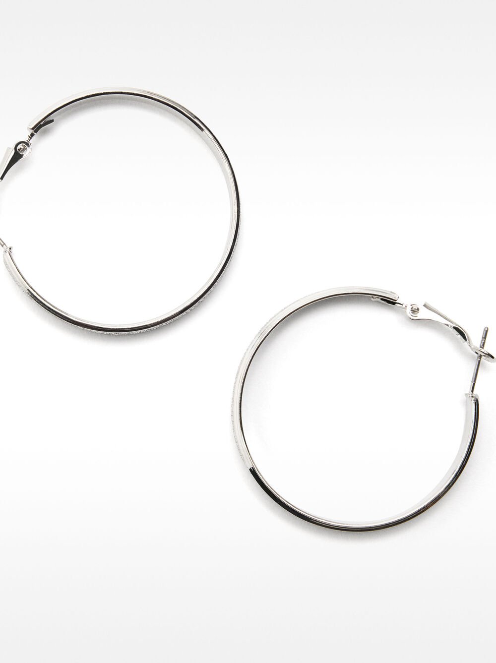 Medium rhinestone hoop earrings
