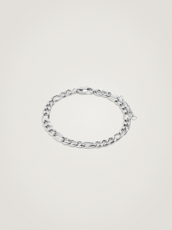 Stainless Steel Links Bracelet, Silver, hi-res
