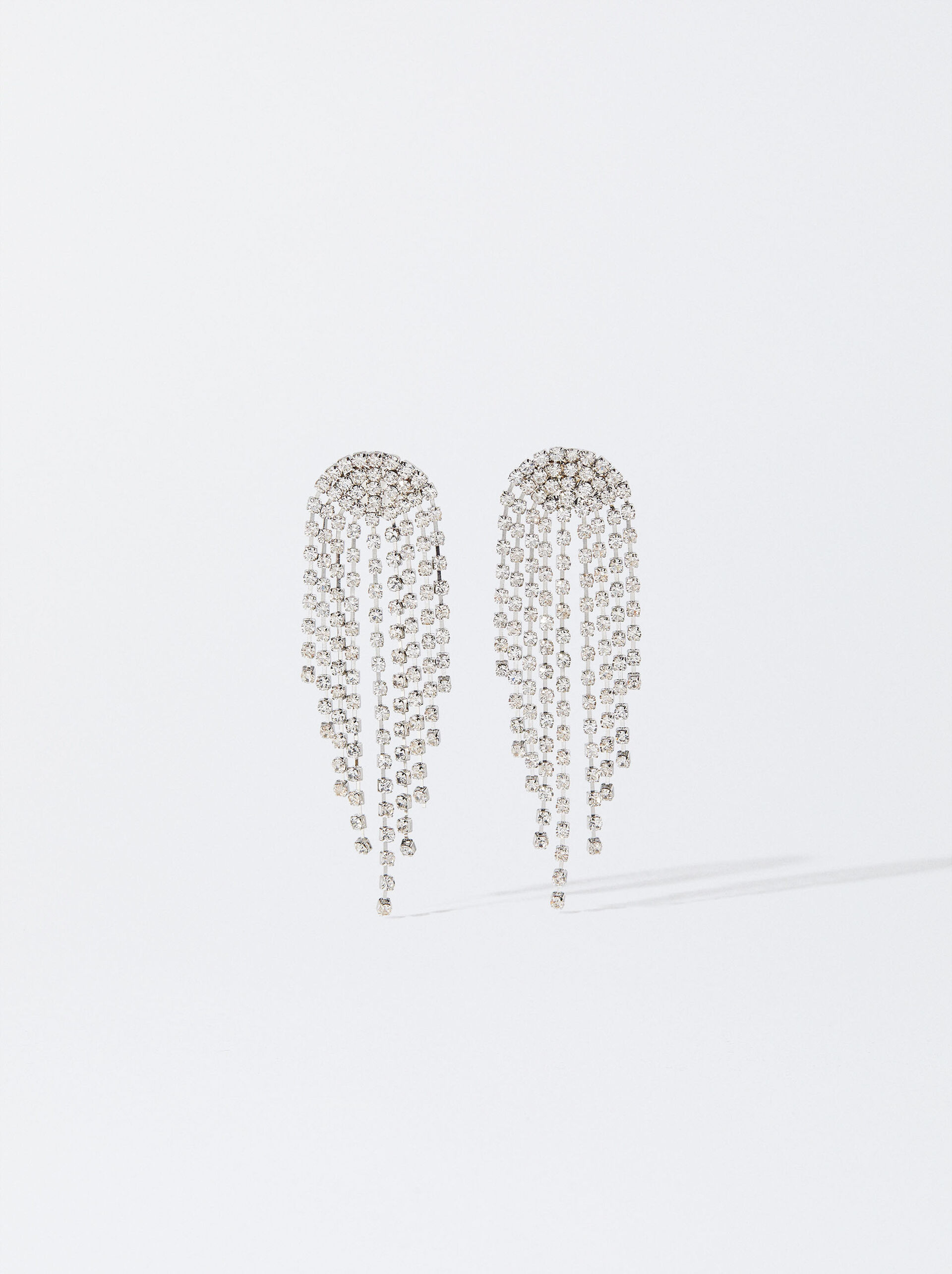 Teardrop Earrings With Crystals image number 0.0