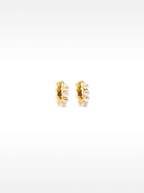 Aros con perlas de agua dulce - plata de ley 925
