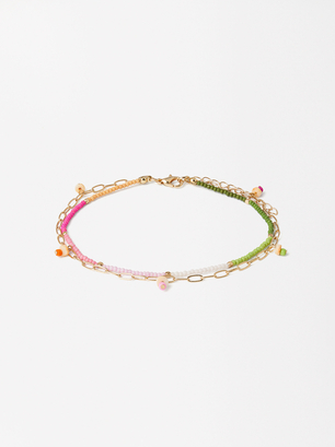 Bracelet Double À Perles, Multicolore, hi-res