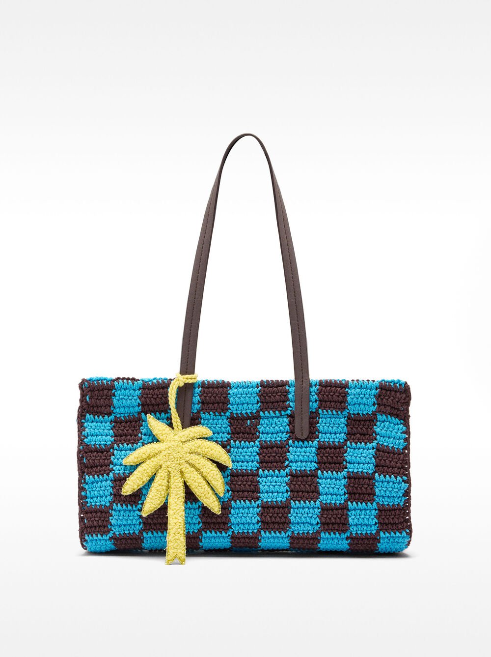 Crochet tote bag with pendant