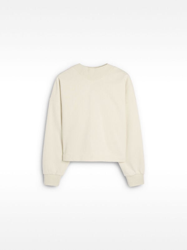Ribbed detail sweatshirt
