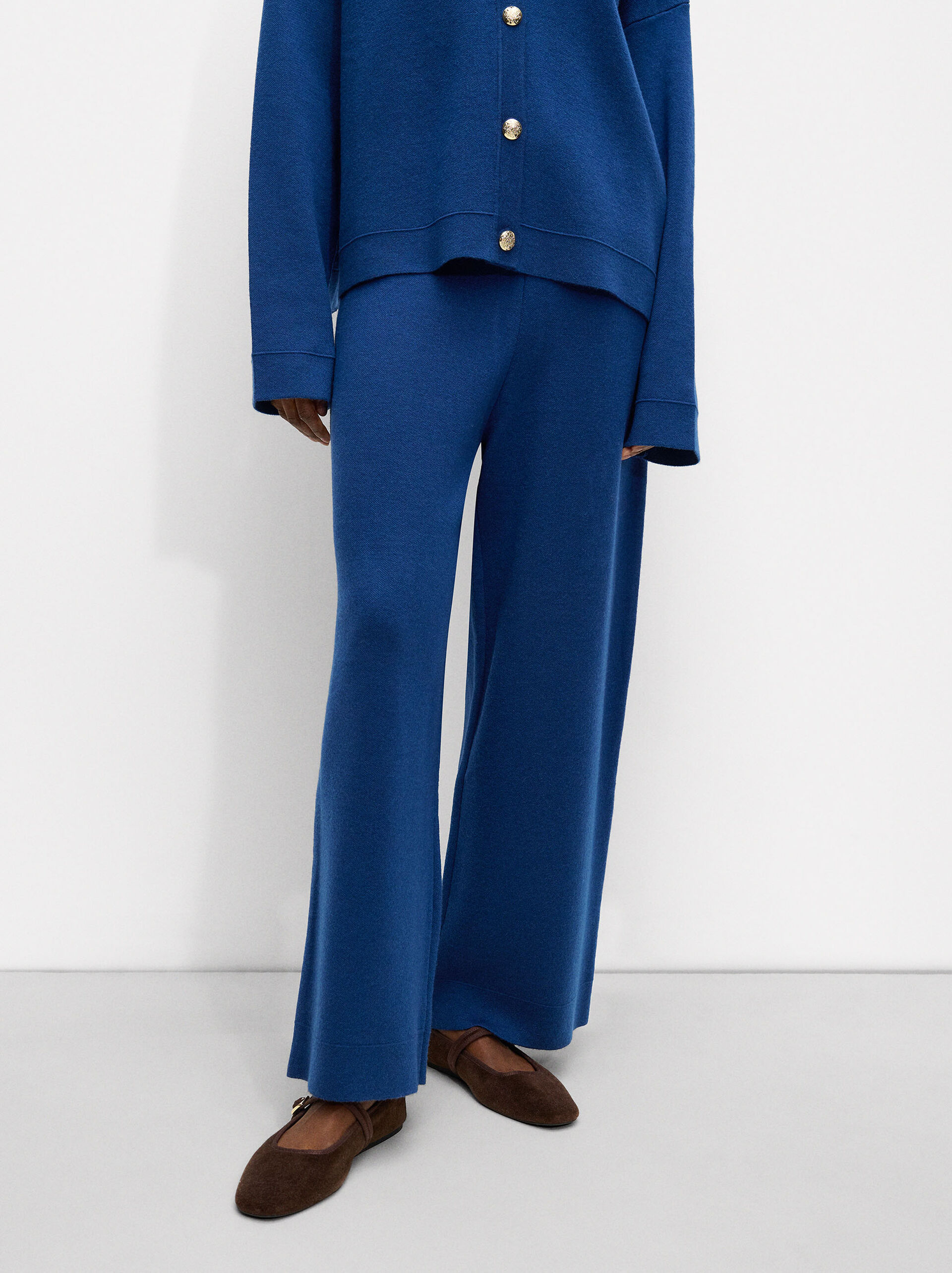 Trousers with wool and elastic waistband image number 1.0