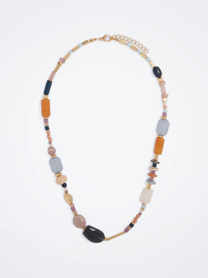 Halskette Mit Steinen, Mehrfarbig, hi-res