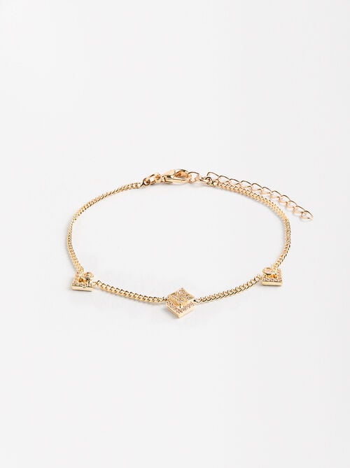 Zirconia diamond-shaped bracelet