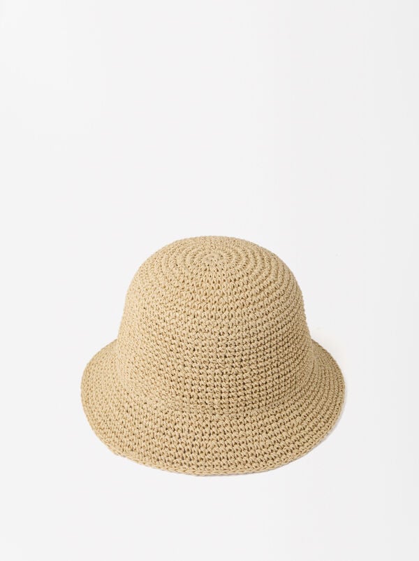 Personalized straw-effect hat