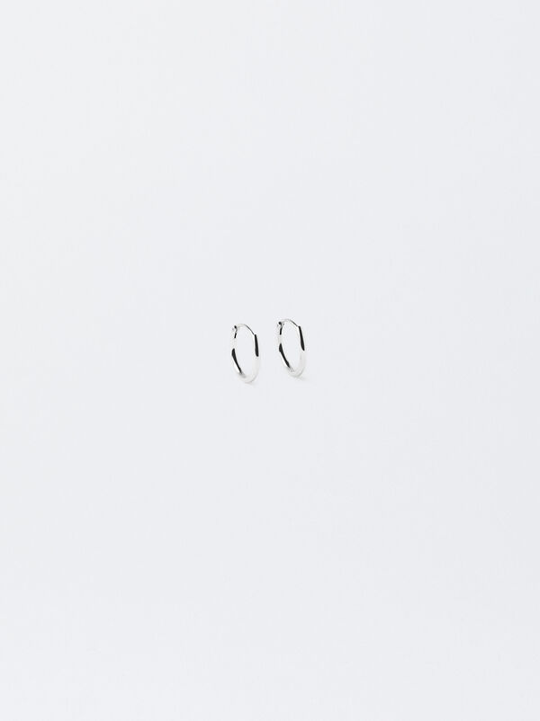 Short 925 silver hoop earrings
