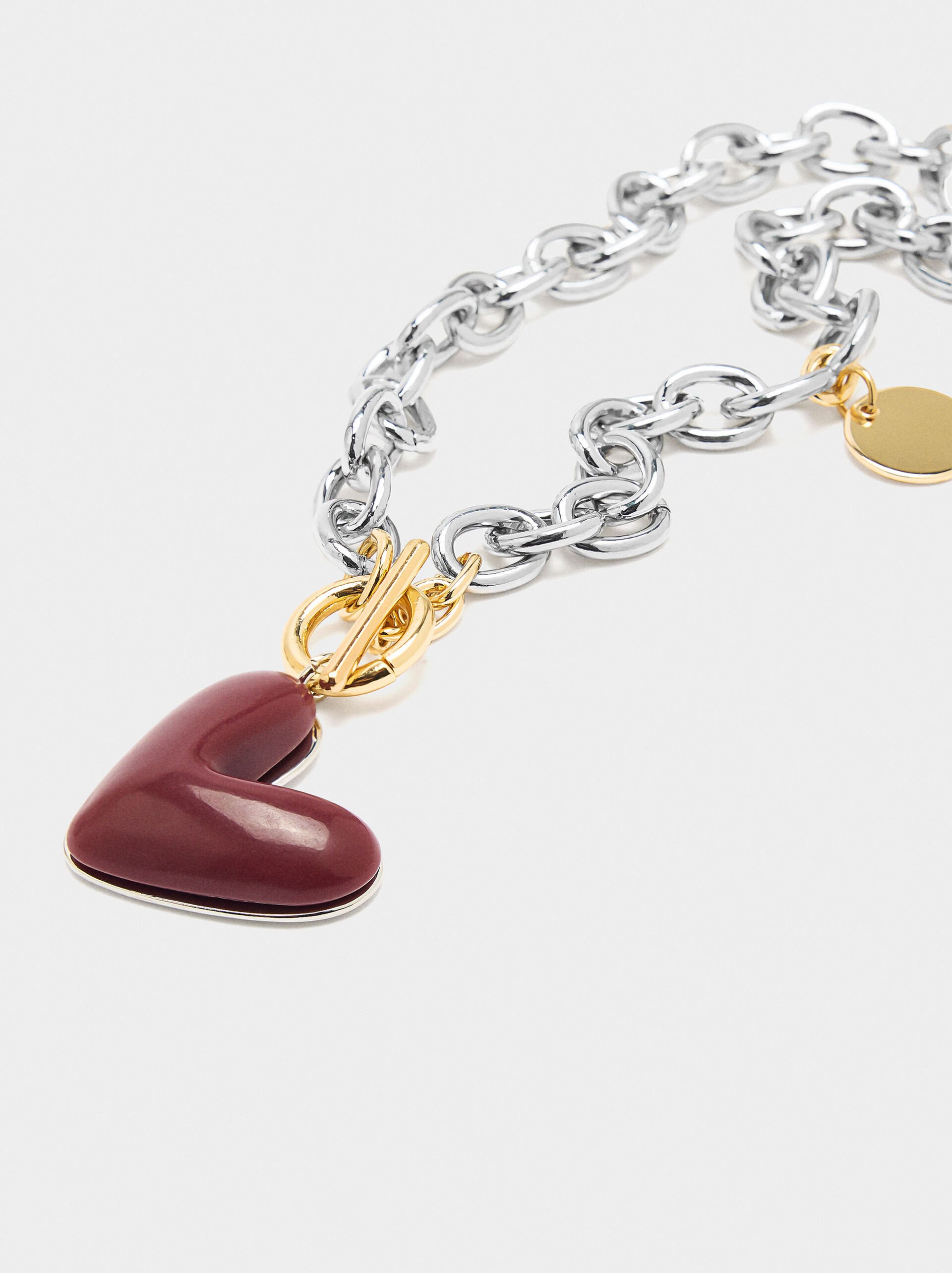 Necklace with heart links image number 1.0