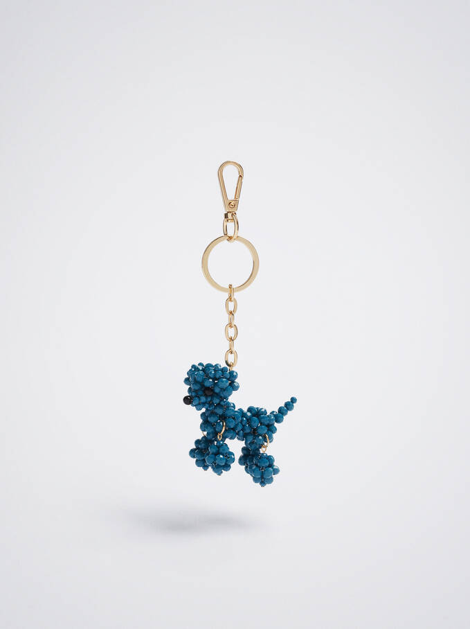 Dog Key Chain, Blue, hi-res