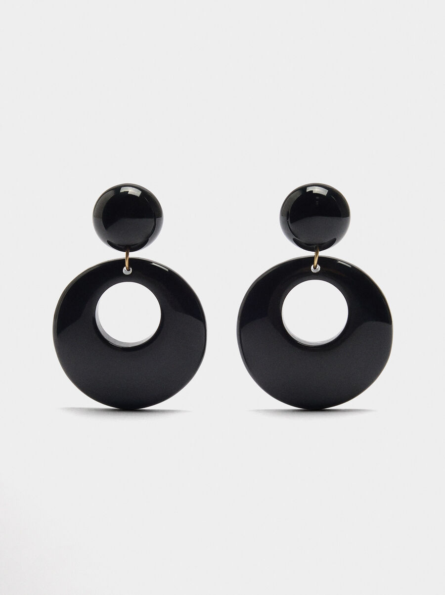 Round resin earrings