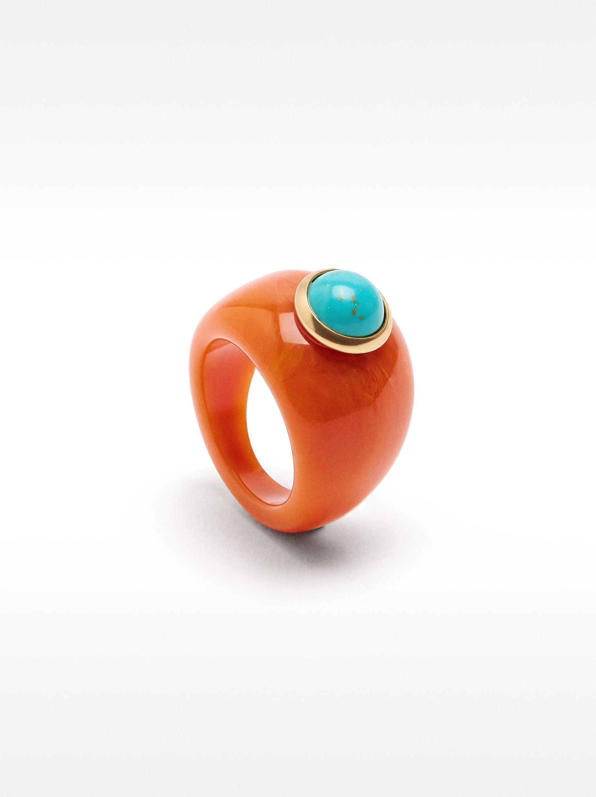Resin ring with stone image number 2.0