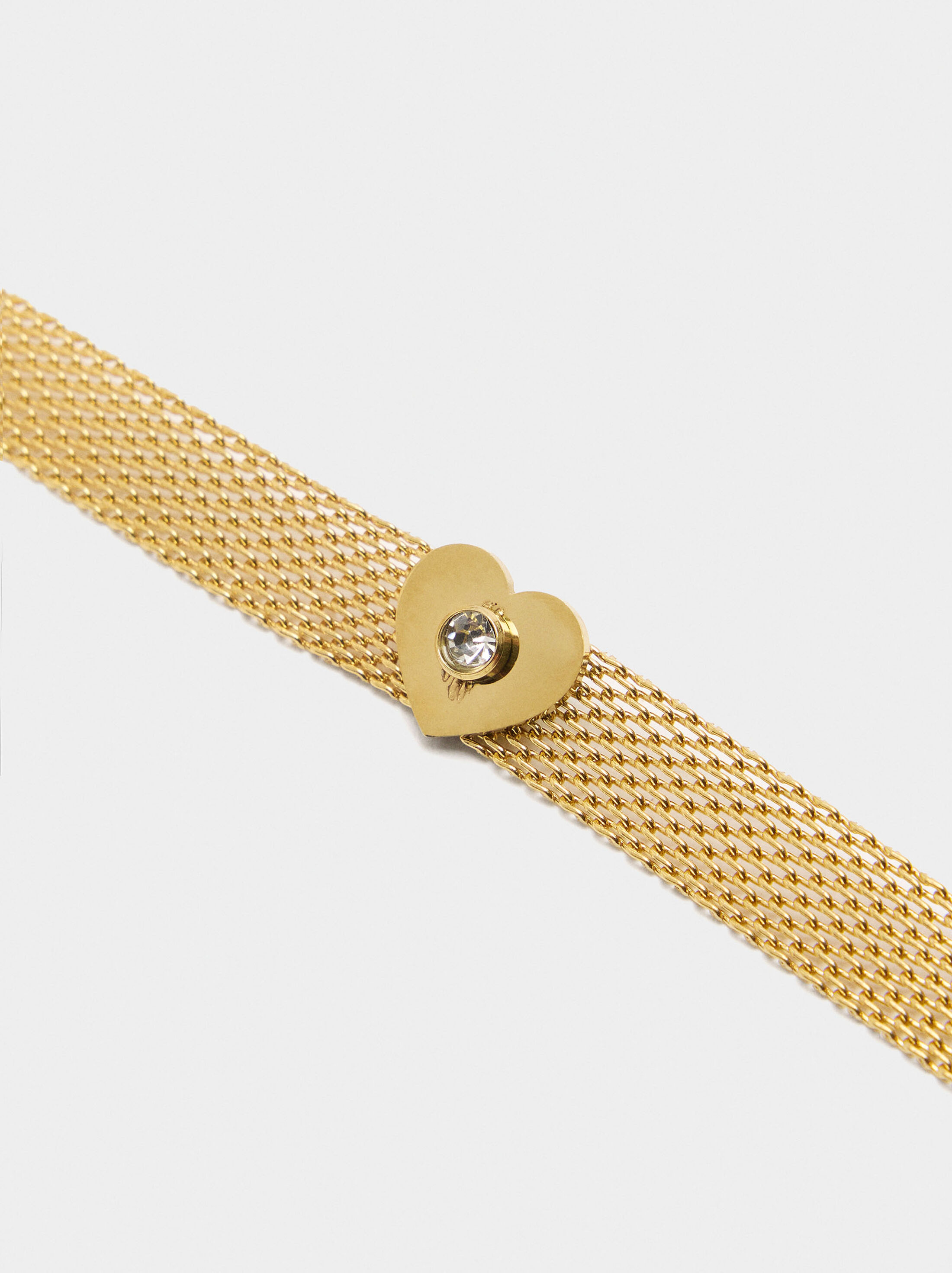 Polsera de malla metàl·lica cor - acer inoxidable image number 2.0