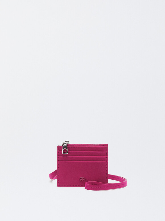 Plain Card Holder, Pink, hi-res