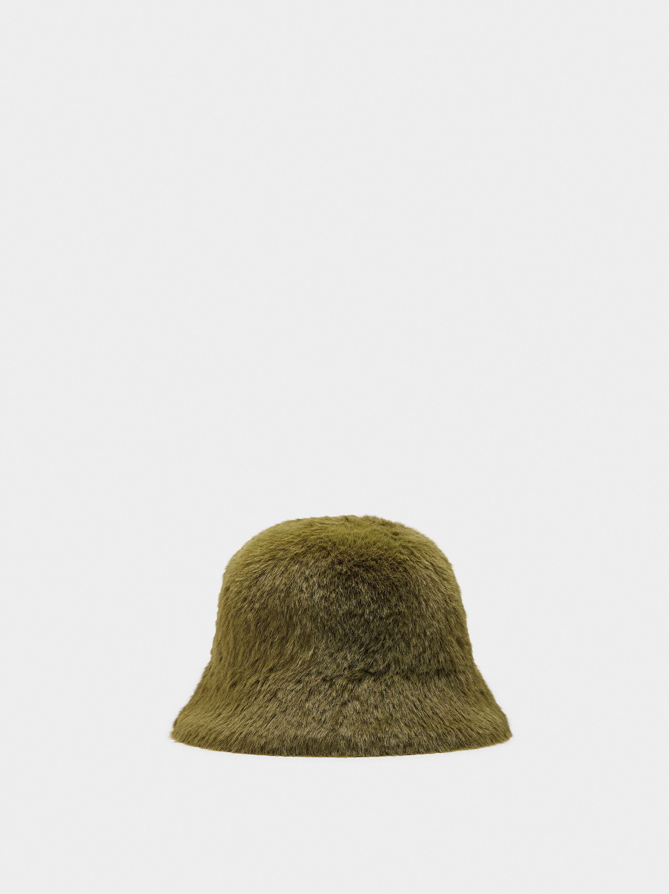 Bucket hat with fur effect image number 0.0