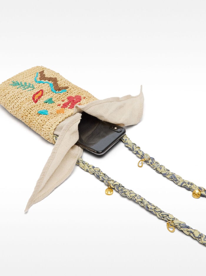Straw mobile phone bag