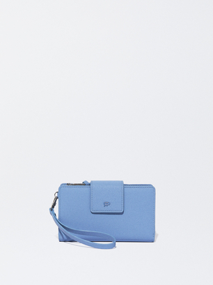 Wallet With Hand Strap, Blue, hi-res