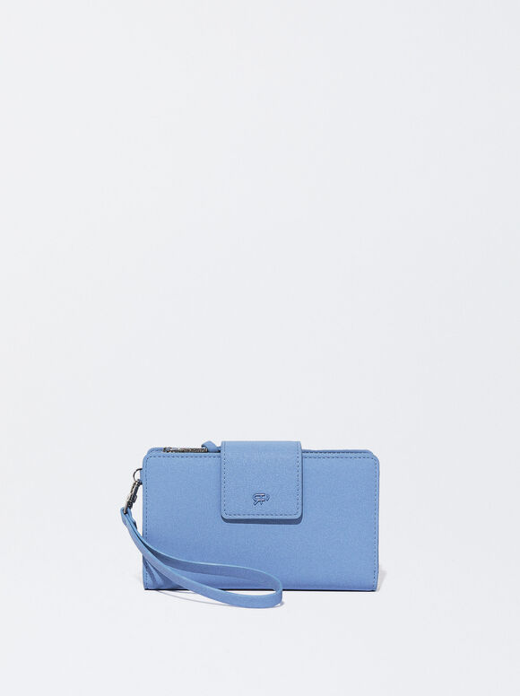 Wallet With Hand Strap, Blue, hi-res