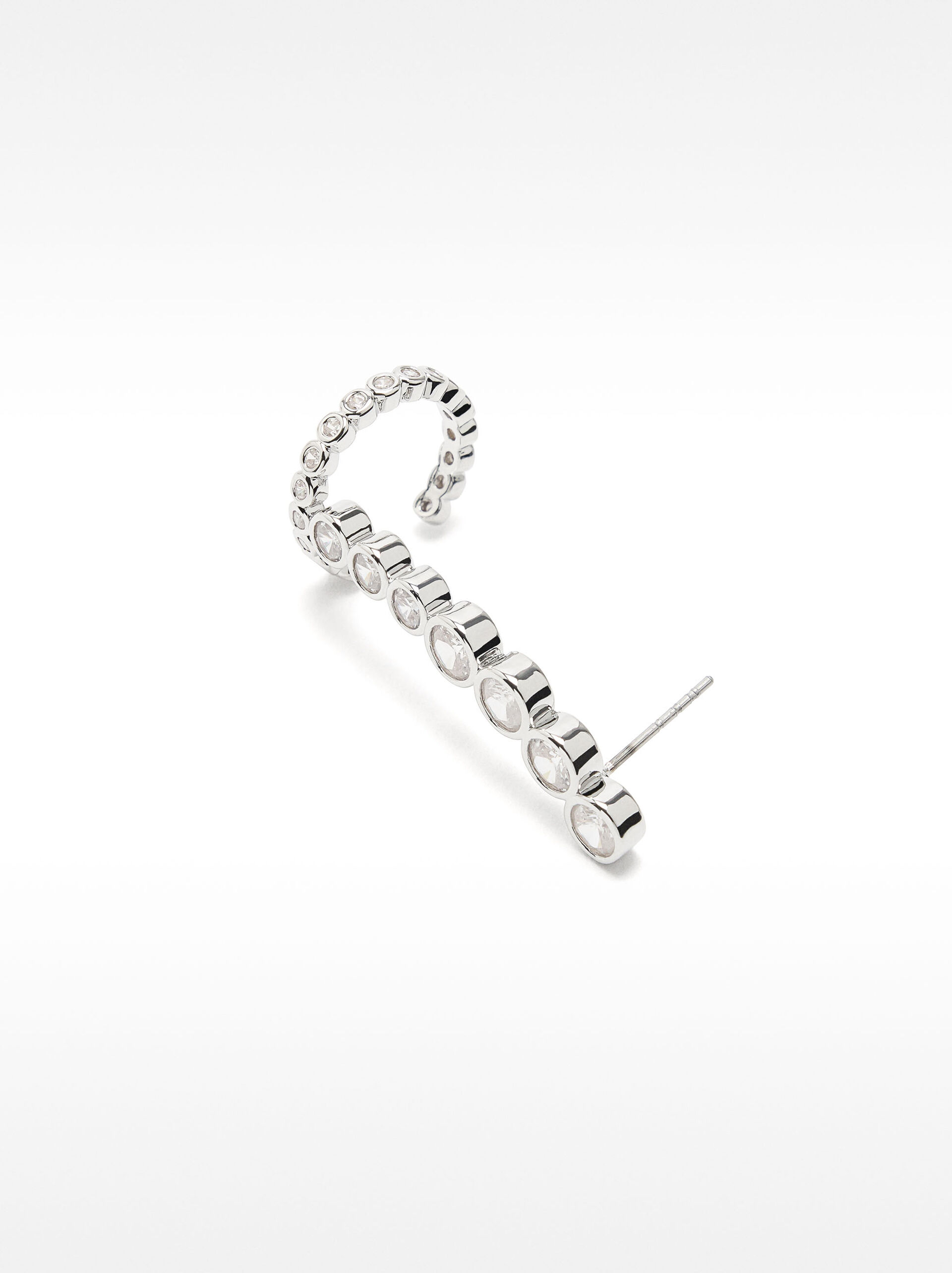 Earjacket earrings with zirconia image number 2.0