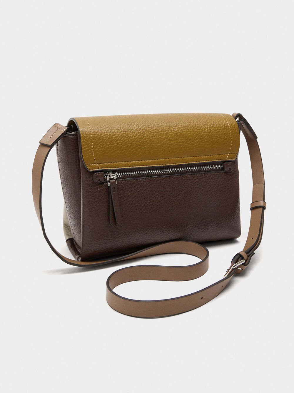 Sac bandoulière avec rabat color block