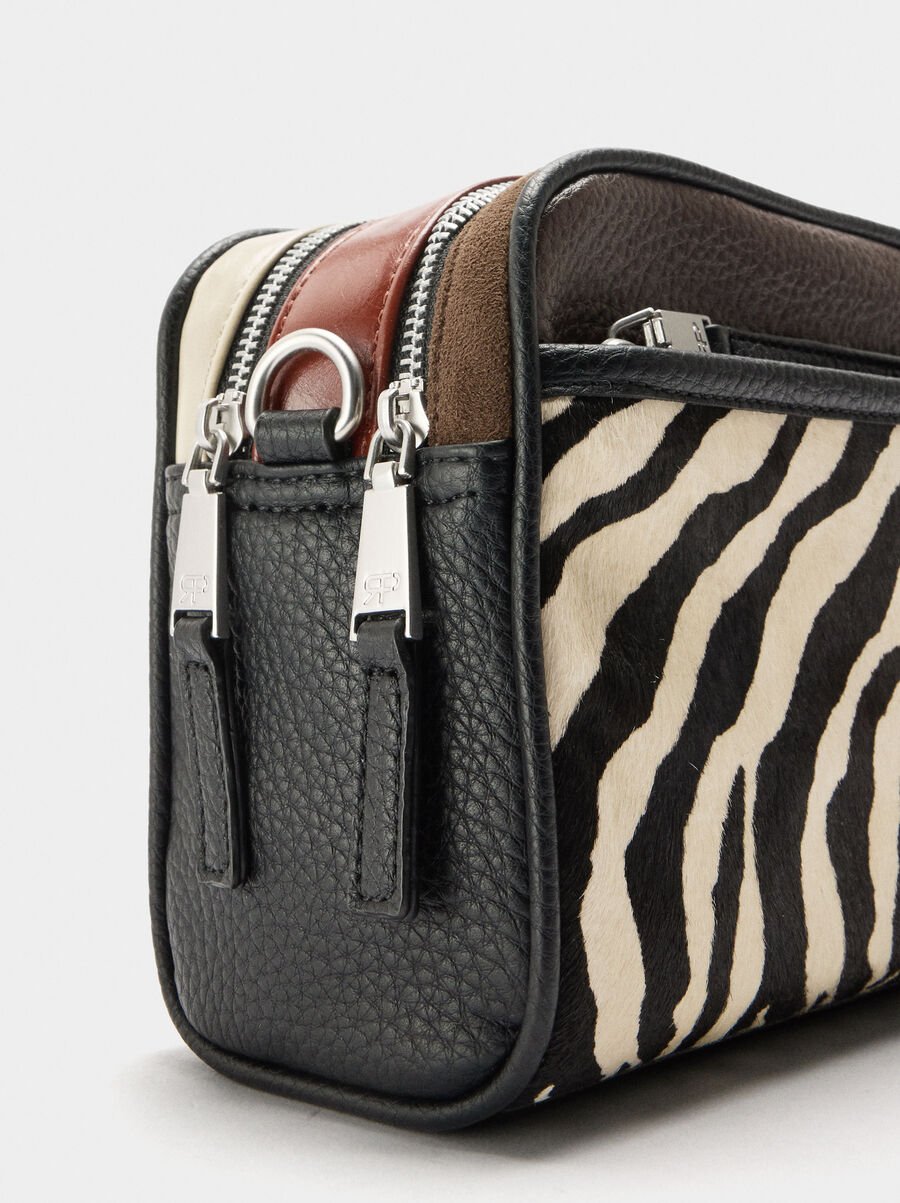 Bolso bandolera detalles de piel