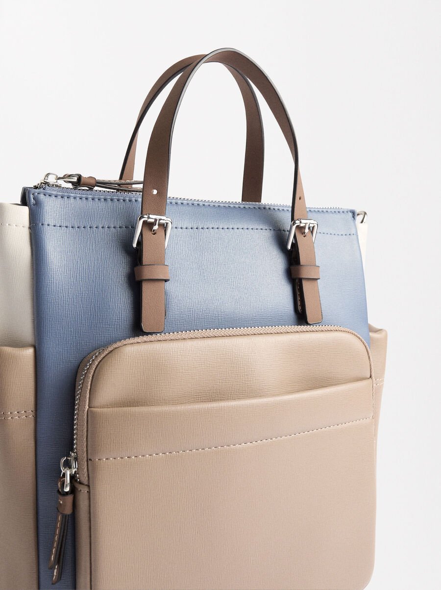 Color block backpack 