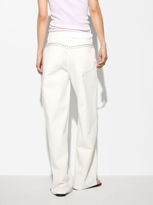 Cotton Pants With Studs image number 3.0