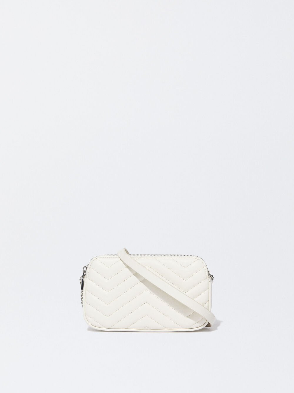 Quilted crossbody bag with chain