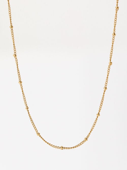 Anpassbare Goldene Halskette - Edelstahl