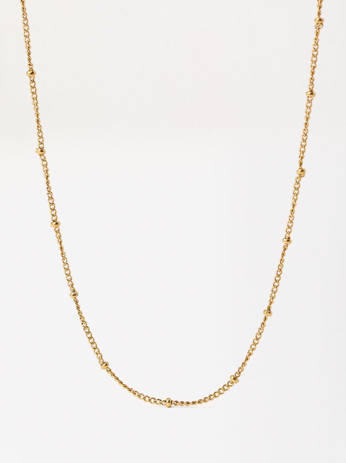Anpassbare Goldene Halskette - Edelstahl