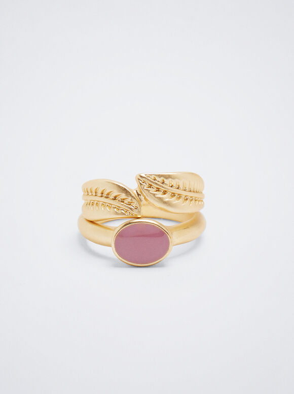 Emaille Ring, Rosa, hi-res