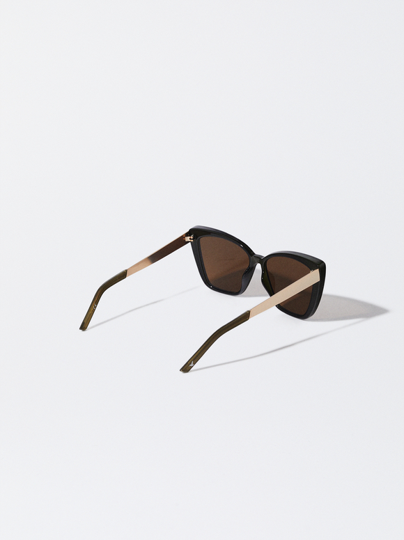 Cat Eye Sunglasses, Khaki, hi-res