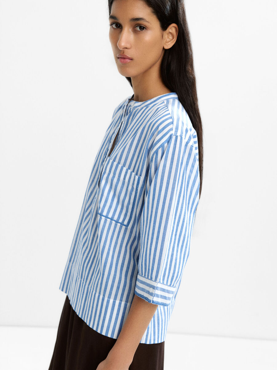 Camisa a rayas 100 % algodón