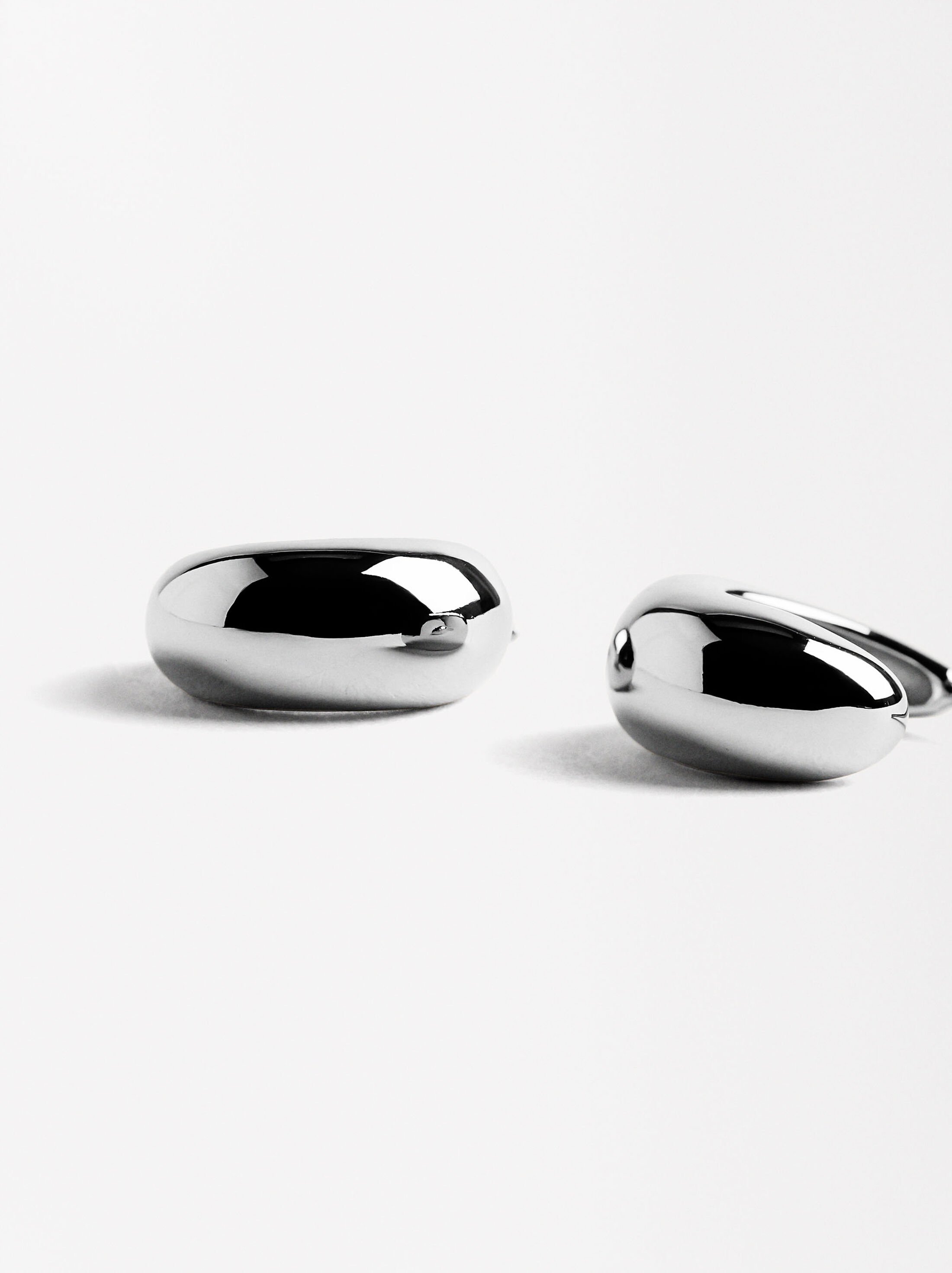 Pendientes ovalados - plata de ley 925 image number 2.0