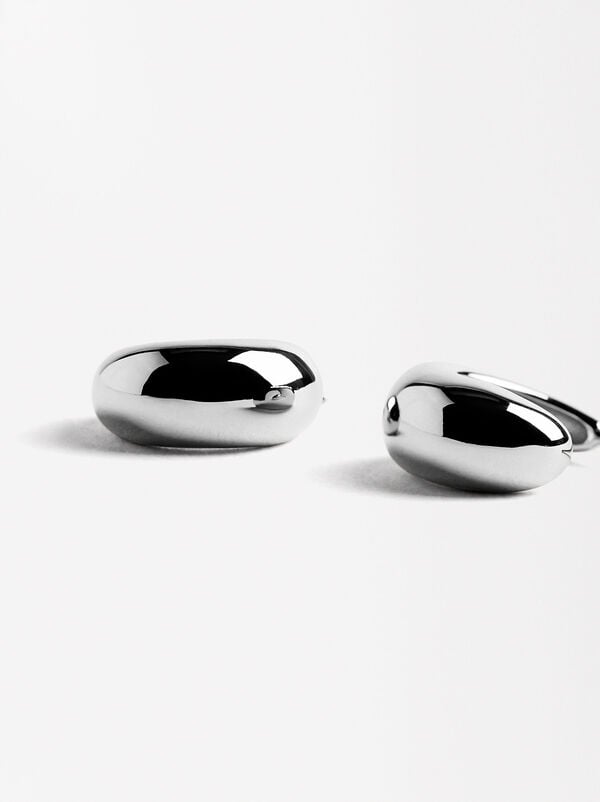 Oval earrings - 925 sterling silver