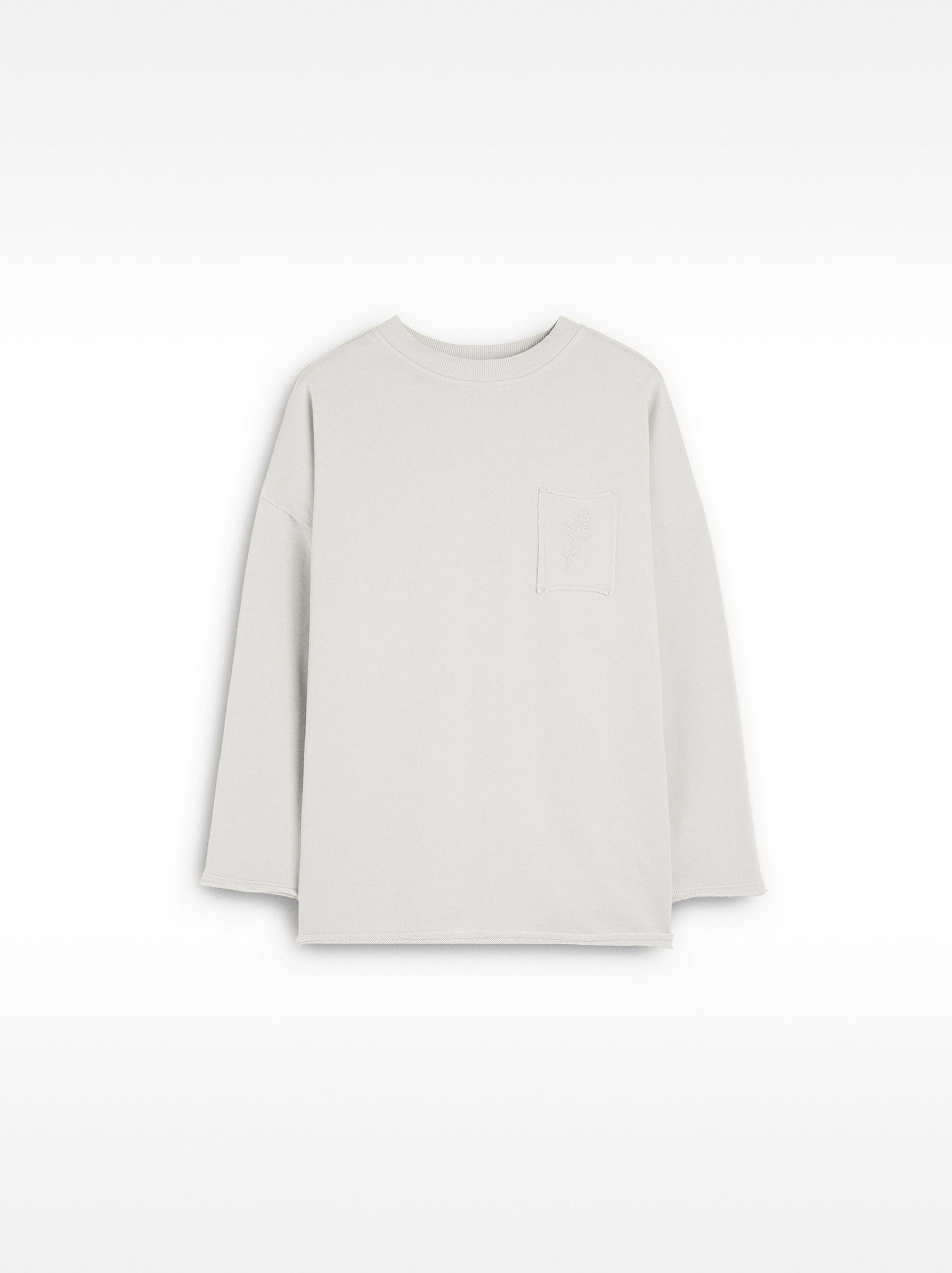 Sweatshirt with cotton and embroidery image number 0.0