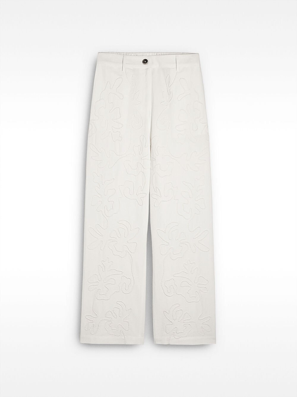 100% cotton embroidered trousers