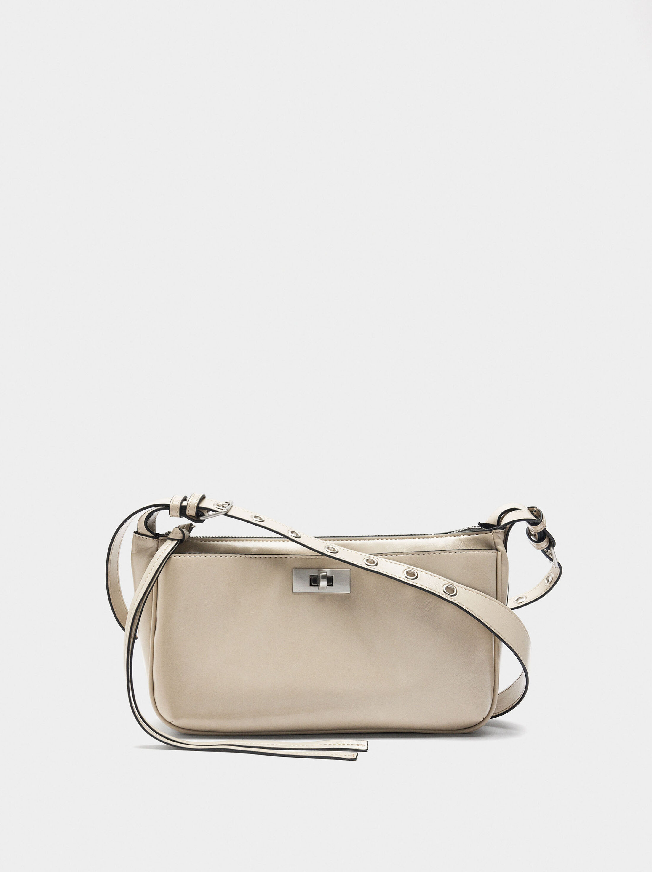 Shoulder bag with studded strap M image number 0.0