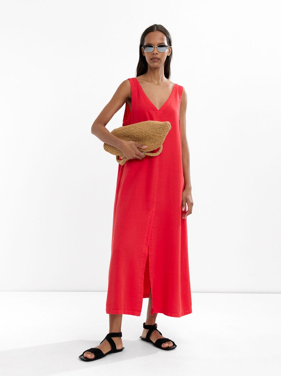 Robe midi 100 % lyocell