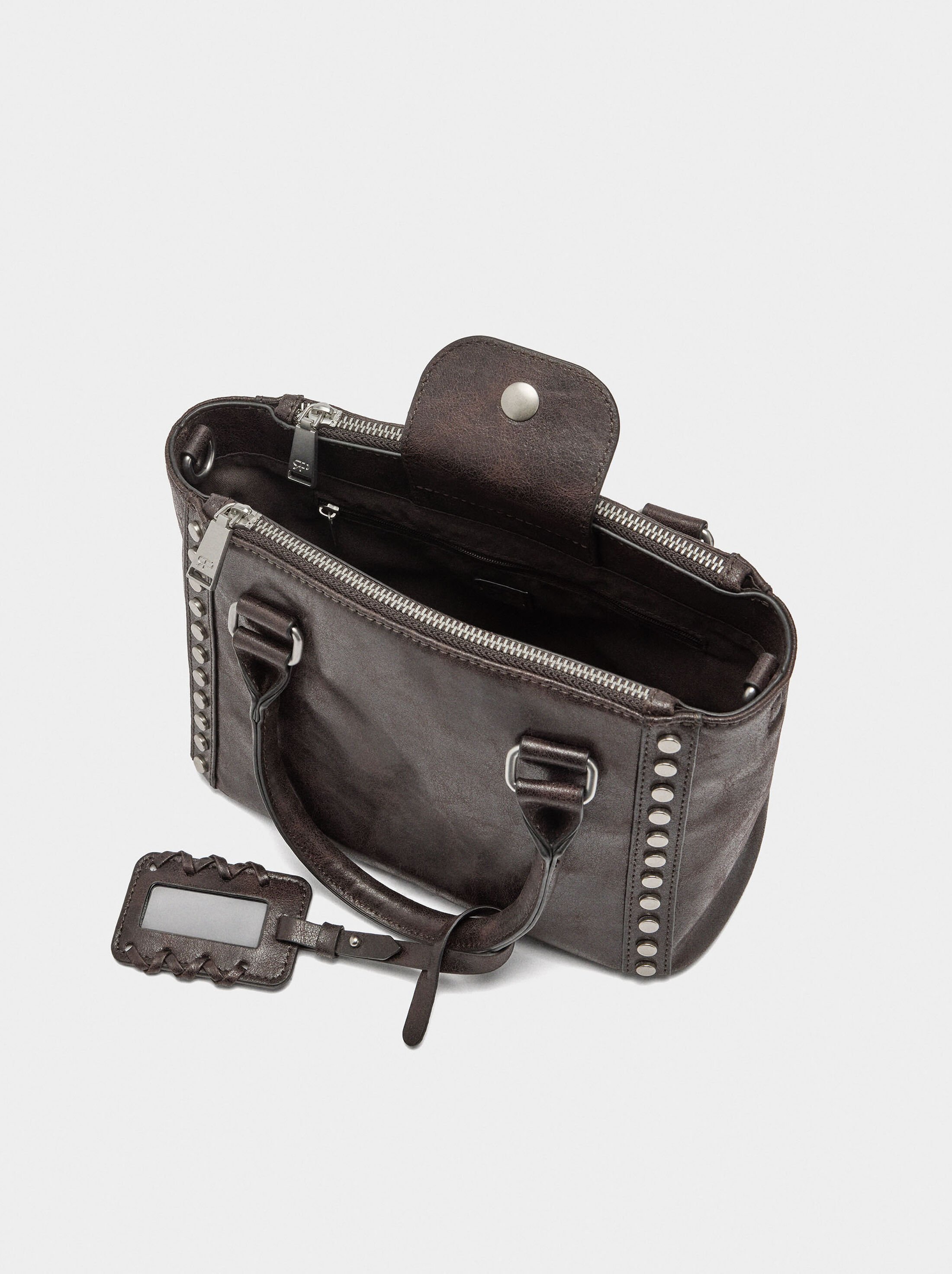 Tote bag with studs image number 4.0