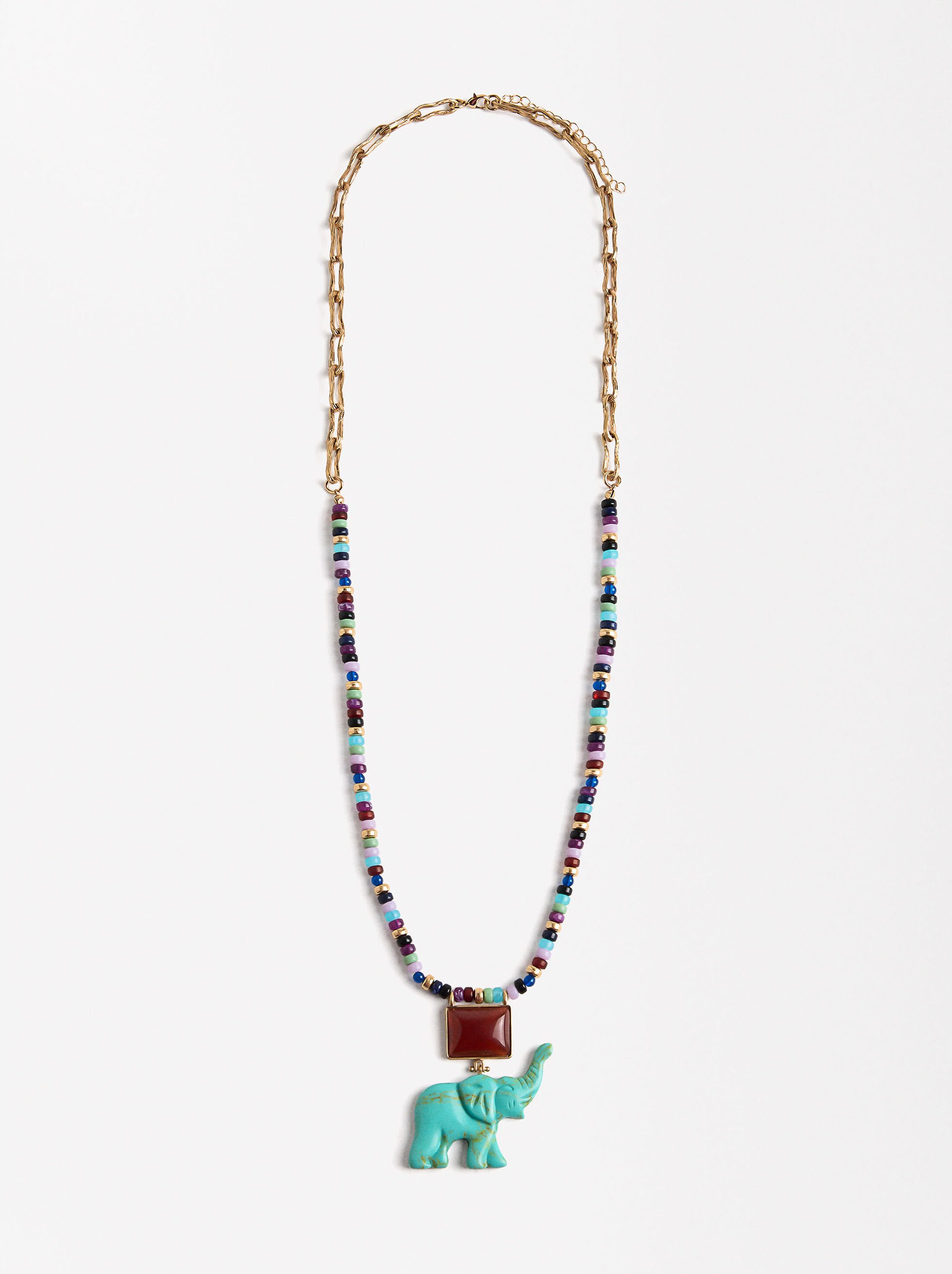 Necklace with elephant pendant image number 0.0