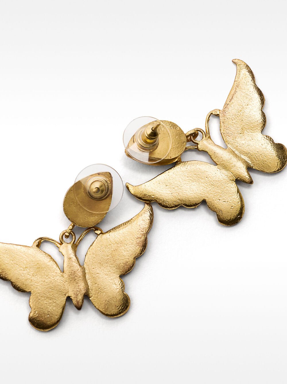 Butterfly earrings with stones