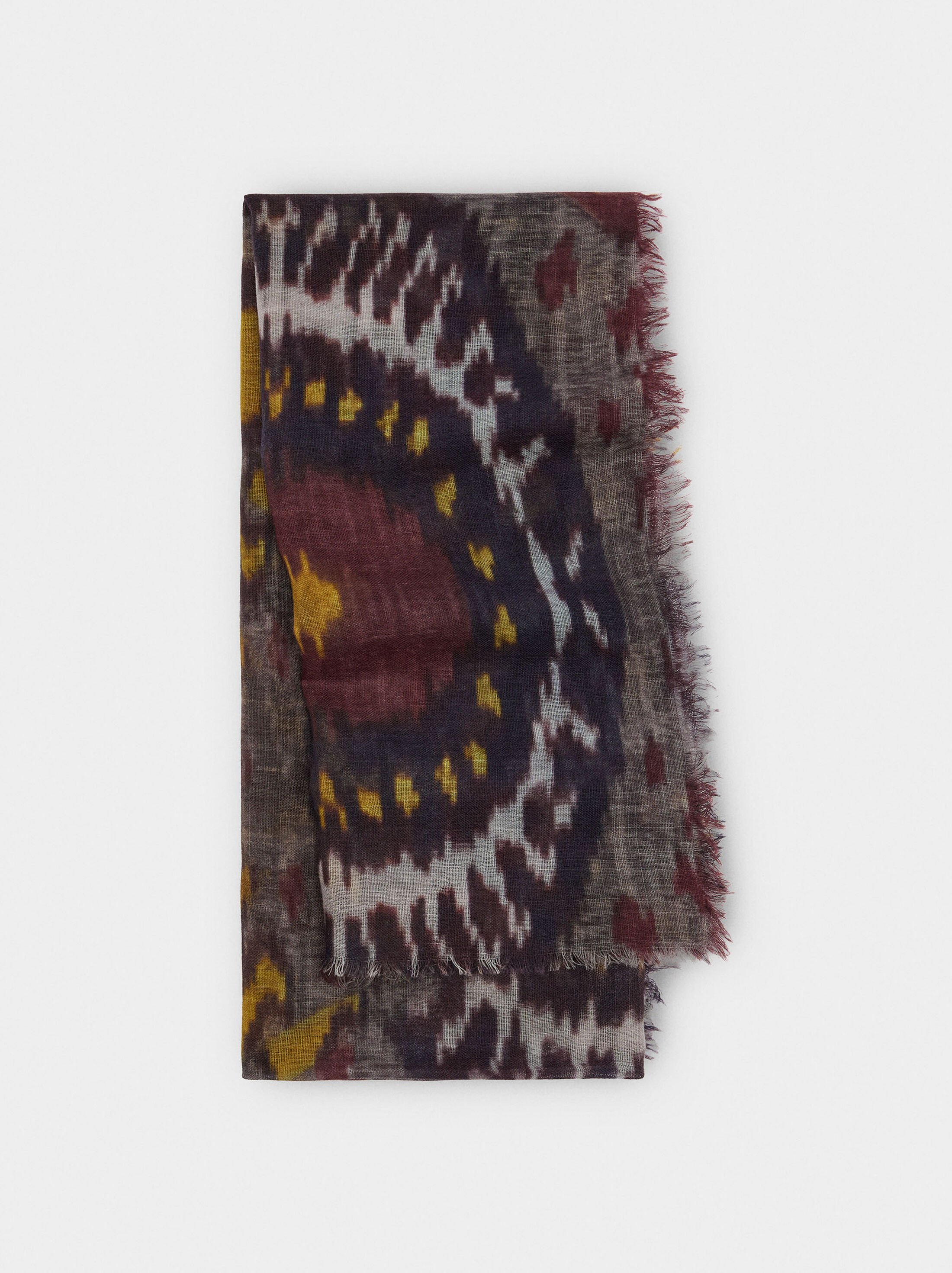 Pañuelo estampado 100% lana image number 0.0