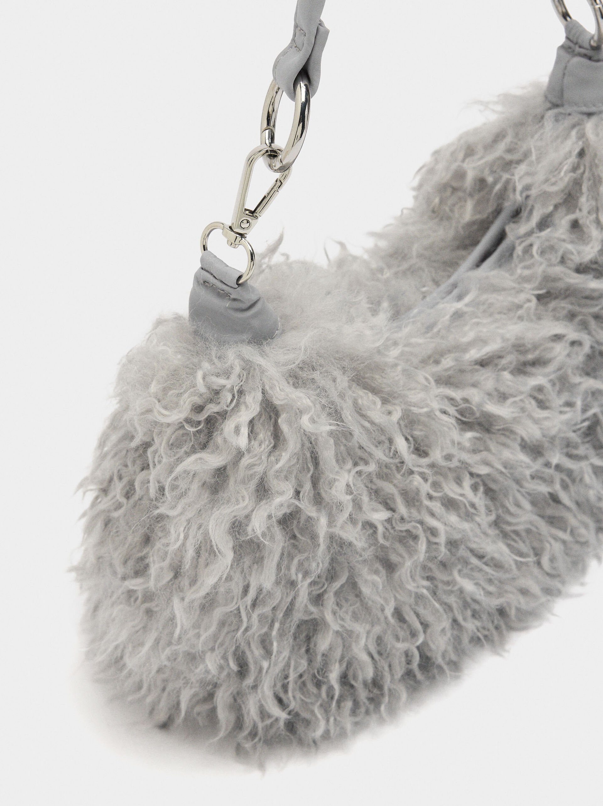Shoulder bag with fur effect image number 1.0
