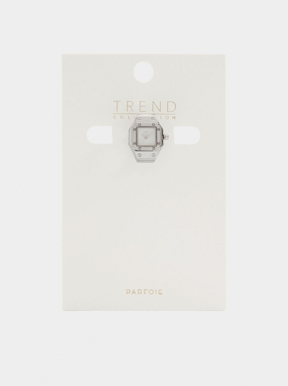 Anello orologio con acciaio argentato