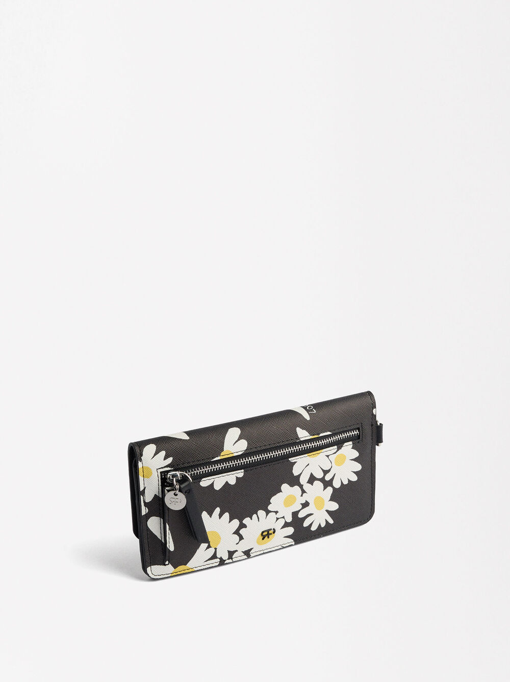 Daisy print textured wallet