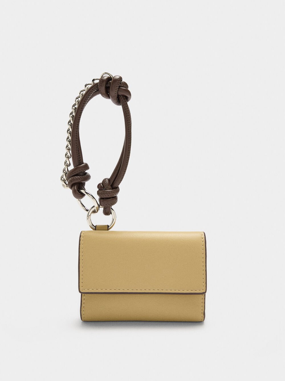 Glattes Kartenetui mit Klappe