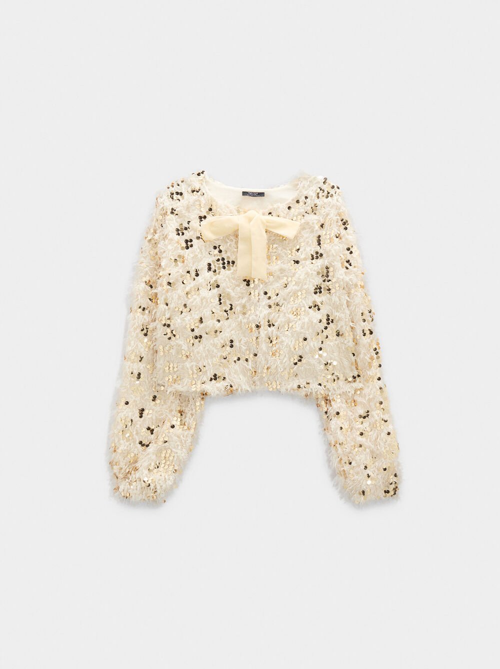 Voluminous cardigan with sequins