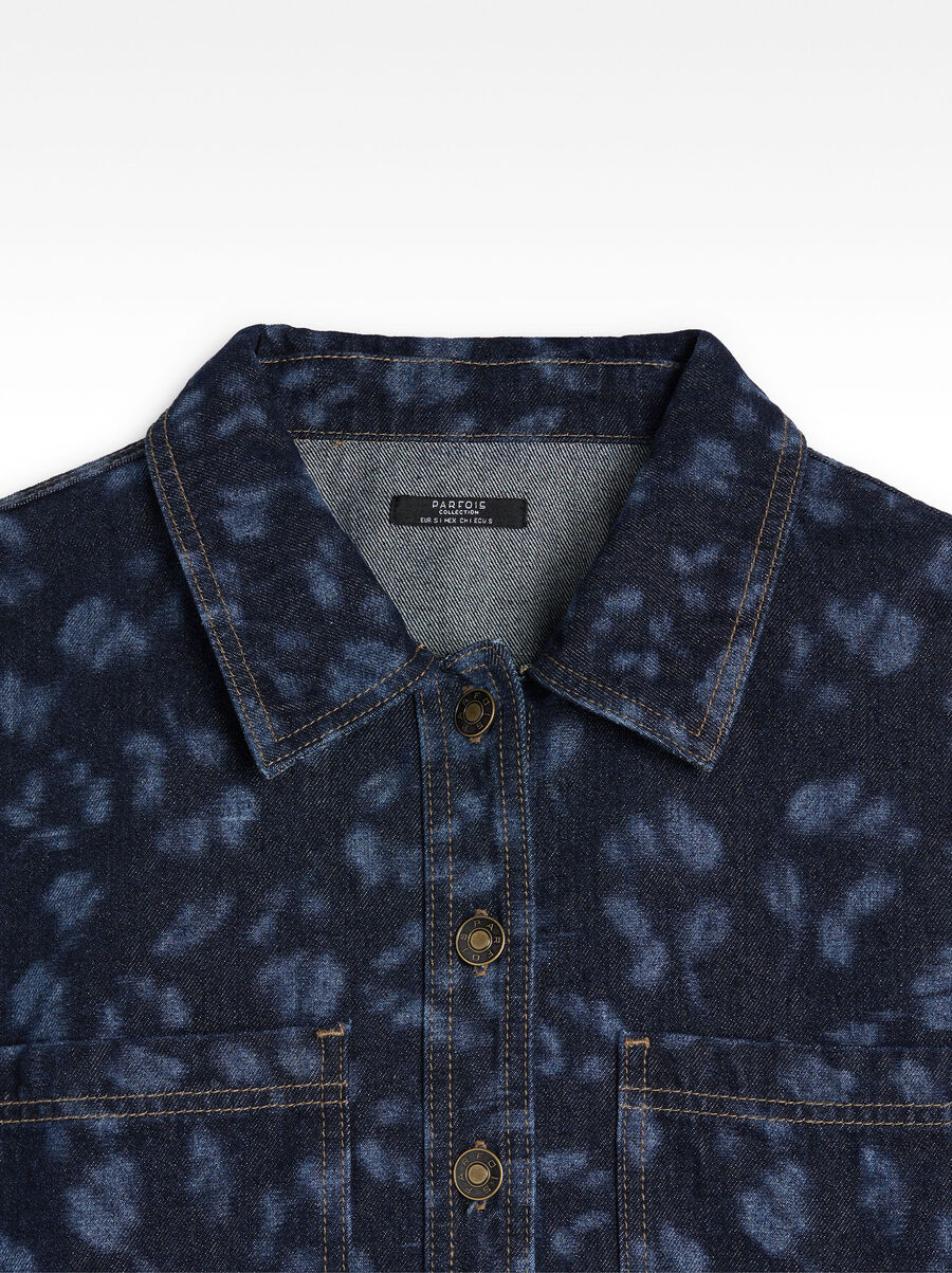 Printed denim jacket