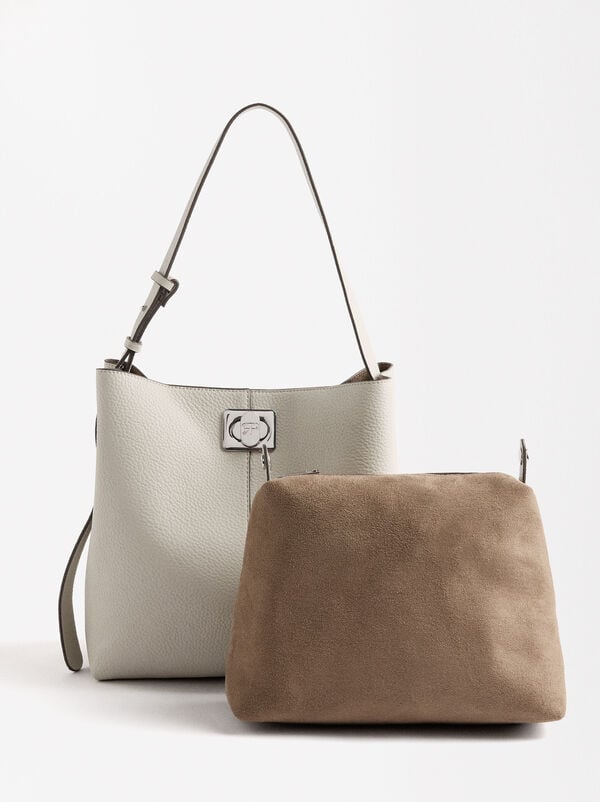 Shoulder bag with removable bag